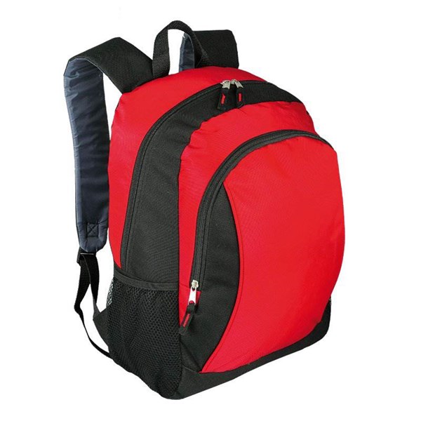 Obrázky: Černo-červený batoh 32L s boční kapsou ze síťoviny