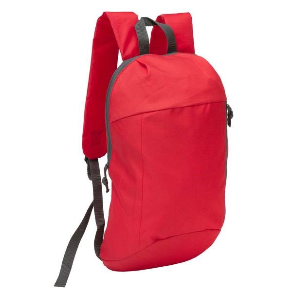 Obrázky: Jednoduchý polyesterový batoh 10 L, červený