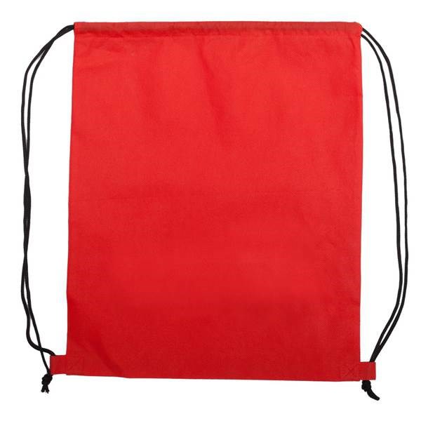 Obrázky: Jednoduchý stahovací batoh z net.textilie, červený, Obrázek 2