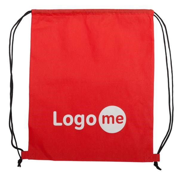 Obrázky: Jednoduchý stahovací batoh z net.textilie, červený, Obrázek 4