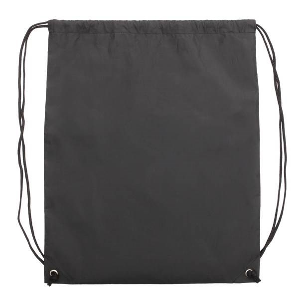 Obrázky: Jednoduchý polyesterový stahovací batoh černý, Obrázek 2