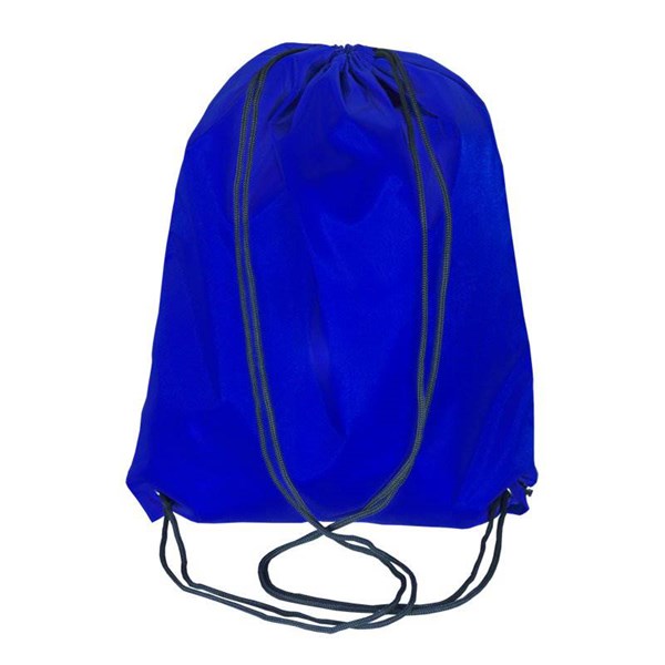 Obrázky: Jednoduchý polyesterový stahovací batoh modrý