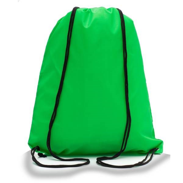 Obrázky: Jednoduchý polyesterový stahovací batoh zelený, Obrázek 1