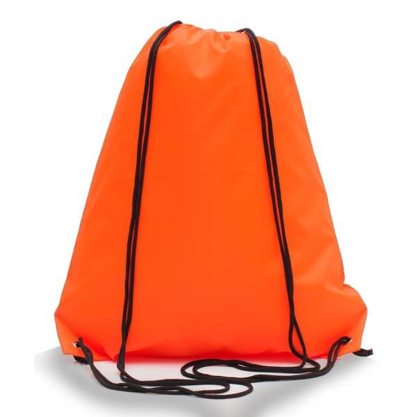 Obrázky: Jednoduchý polyesterový stahovací batoh oranžový