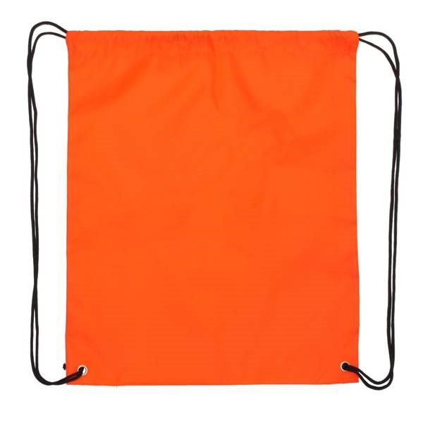 Obrázky: Jednoduchý polyesterový stahovací batoh oranžový, Obrázek 2