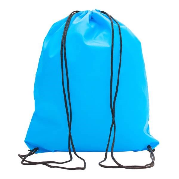Obrázky: Jednoduchý polyesterový stahovací batoh sv. modrý