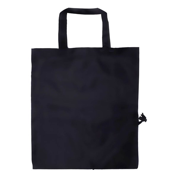 Obrázky: Černá skládací polyesterová nákupní taška, Obrázek 1