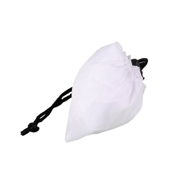Obrázky: Bílá skládací polyesterová nákupní taška, Obrázek 2