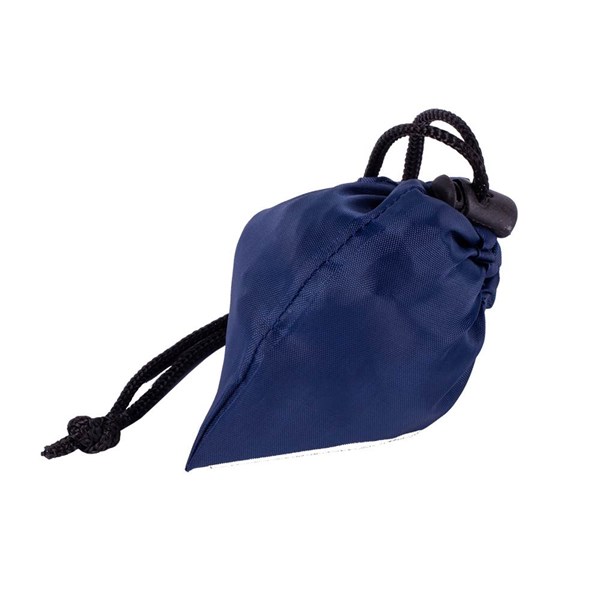 Obrázky: Modrá skládací polyesterová nákupní taška, Obrázek 2