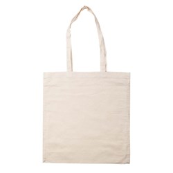 Obrázky: Bavlněná béžová nákupní taška 140g/m2 s dl. uchy