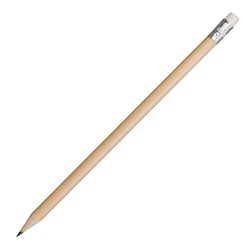 Obrázky: Dřevěná, ořezaná tužka s gumou z lipového dřeva