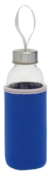 Obrázky: Skleněná láhev 450 ml s poutkem v nám. modrém obalu