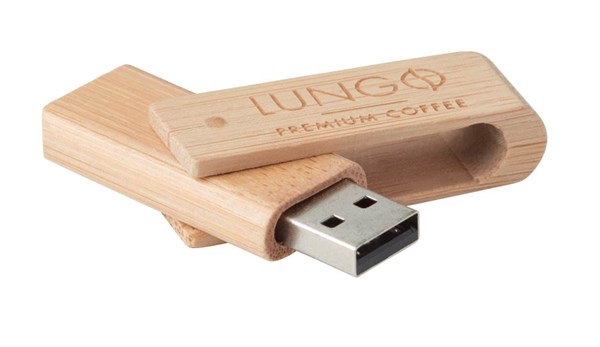 Obrázky: Bambusový otočný USB flash disk 16 GB, Obrázek 1