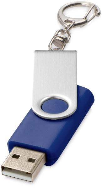 Obrázky: Twister stříbr.-modrý USB flash disk,přívěsek,16GB