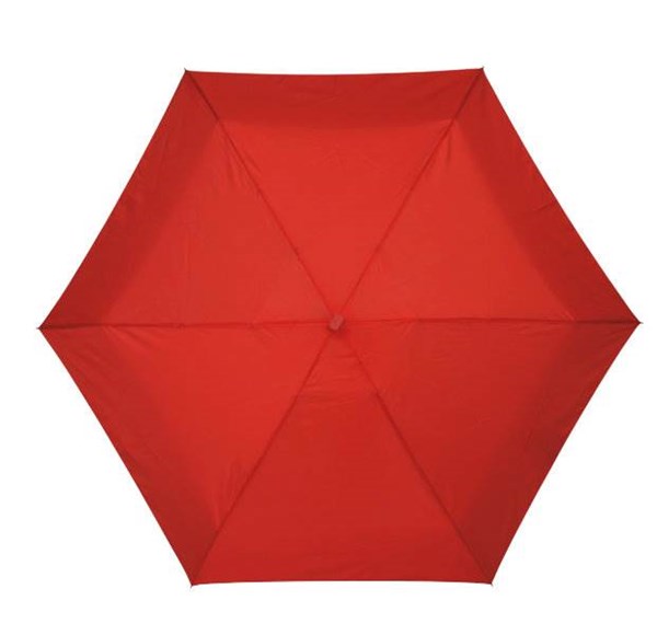 Obrázky: Hliníkový skládací mini deštník s pouzdrem, červený, Obrázek 2