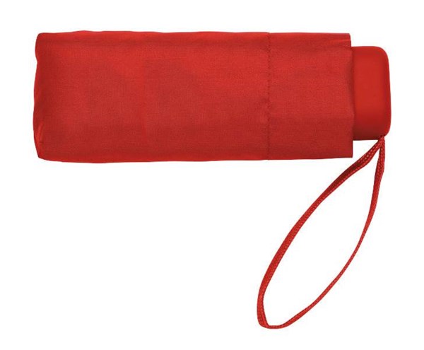Obrázky: Hliníkový skládací mini deštník s pouzdrem, červený, Obrázek 4