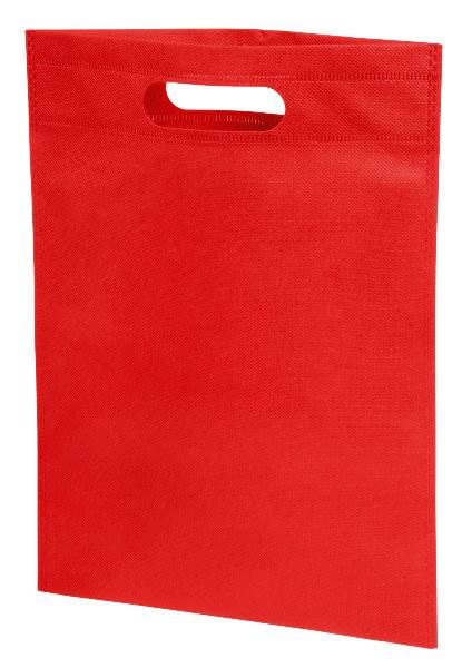 Obrázky: Menší taška s průhmatem z netkané textilie, červená