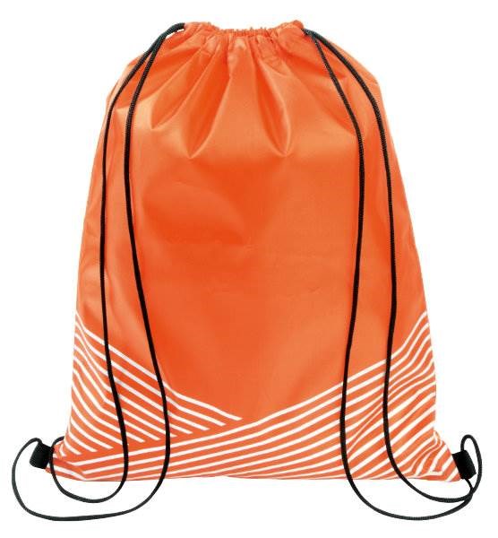 Obrázky: Polyesterový batoh s reflex. pruhy, oranžový