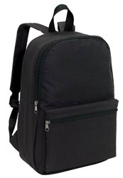 Obrázky: Jednoduchý reklamní batoh s přední kapsou, černý