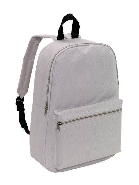 Obrázky: Jednoduchý reklamní batoh s přední kapsou, šedý