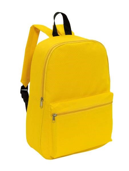 Obrázky: Jednoduchý reklamní batoh s přední kapsou, žlutý