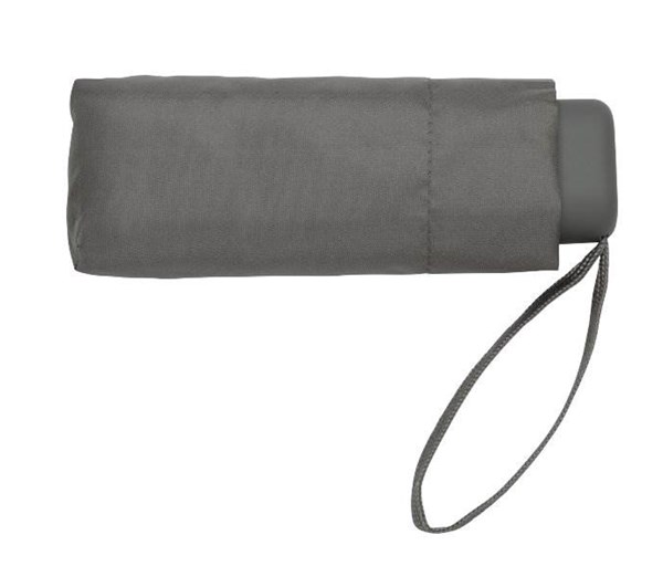Obrázky: Hliníkový skládací mini deštník s pouzdrem, šedý, Obrázek 4