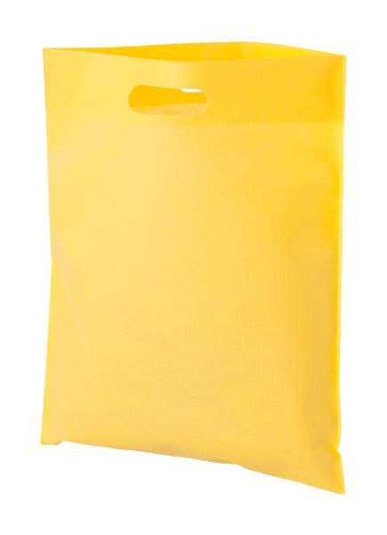 Obrázky: Větší taška s průhmatem z netkané textilie, žlutá