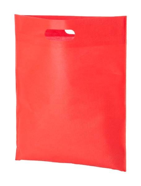 Obrázky: Větší taška s průhmatem z netkané textilie, červená