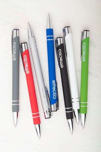 Obrázky: Hliníkové pogumované pero modré - vhodné pro laser, Obrázek 3