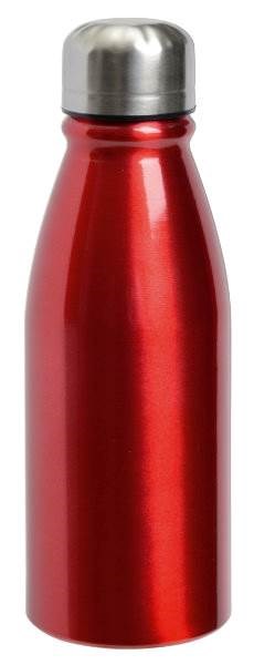 Obrázky: Červená hliníková láhev 500ml s nerezovým víčkem