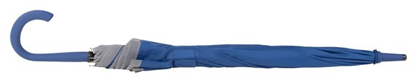 Obrázky: Automat. větru odolný deštník s reflex. lemem, modrý, Obrázek 3