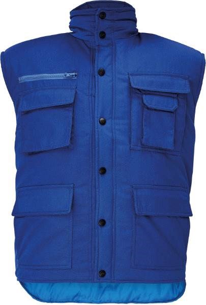 Obrázky: Modrá zateplená pracovní vesta Trita, XL