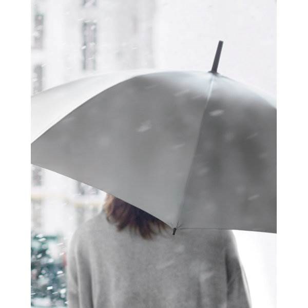 Obrázky: Klasický mat.stříbrný reflexní deštník,větruodolný, Obrázek 3