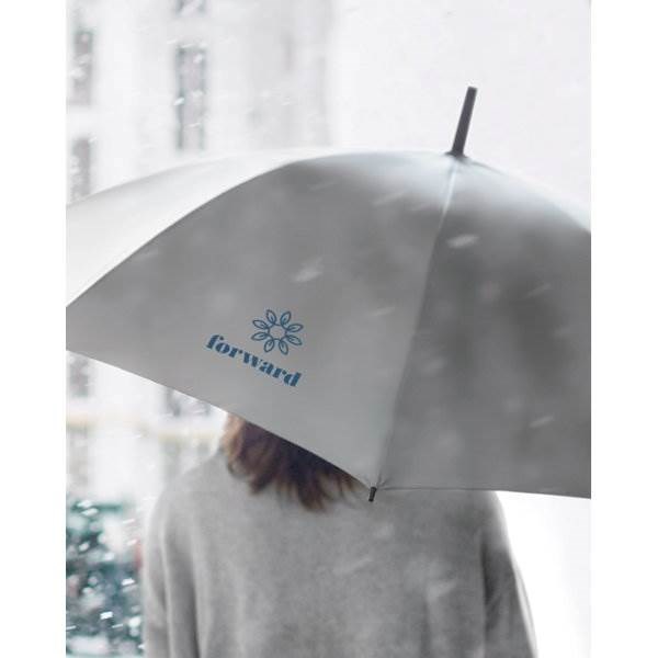 Obrázky: Klasický mat.stříbrný reflexní deštník,větruodolný, Obrázek 4
