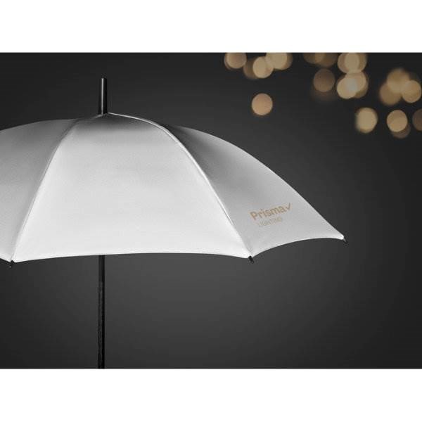 Obrázky: Klasický mat.stříbrný reflexní deštník,větruodolný, Obrázek 5