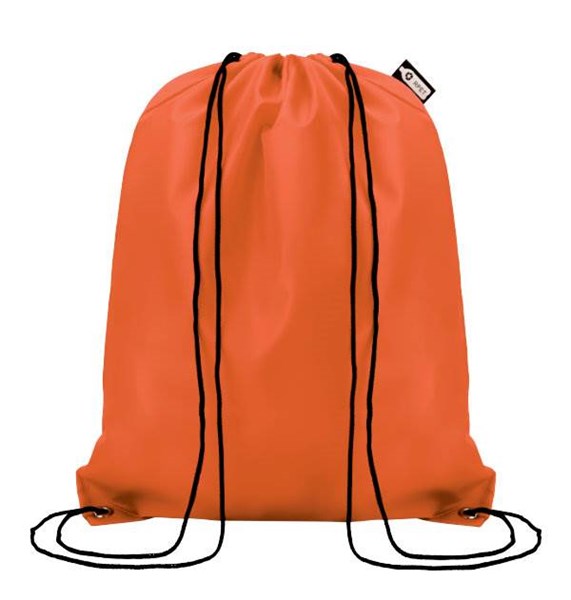 Obrázky: Oranžový batoh se šňůrkami ze 190T RPET