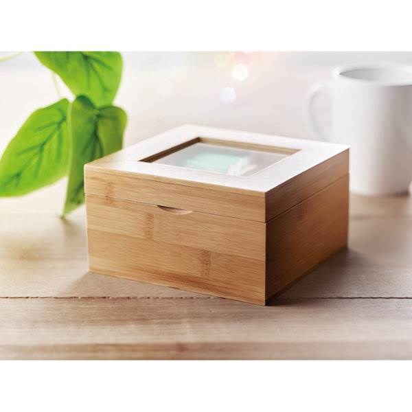 Obrázky: Bambusová krabice na čaj, 4 přihrádky, Obrázek 2