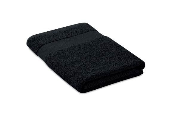 Obrázky: Černý bavlněný ručník 140 x 70 cm