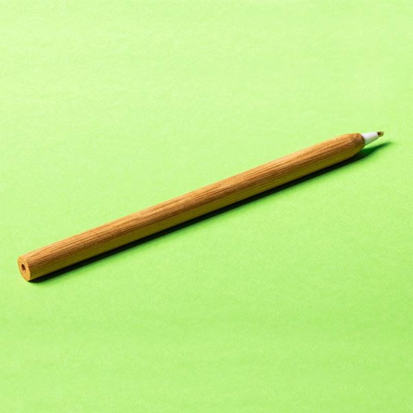 Obrázky: Kuličkové pero z bambusu, bílé