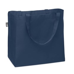 Obrázky: Velká RPET nákupní taška se širokým dnem, modrá