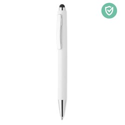 Obrázky: Antibakteriální bílé plastové pero se stylusem