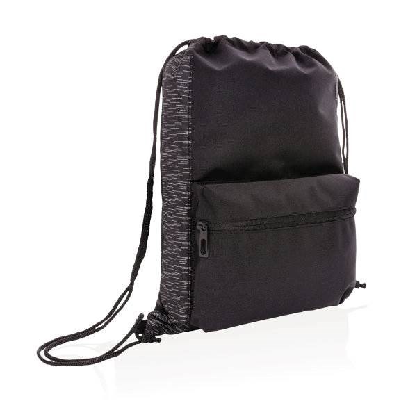 Obrázky: Reflexní šňůrkový batoh s kapsou z RPET AWARE™, Obrázek 4