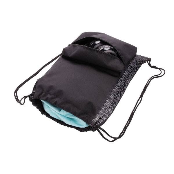 Obrázky: Reflexní šňůrkový batoh s kapsou z RPET AWARE™, Obrázek 5