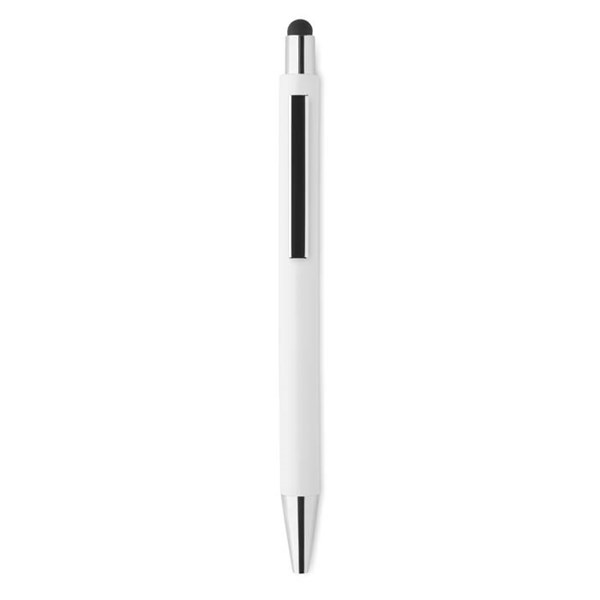 Obrázky: Antibakteriální bílé plastové pero se stylusem, Obrázek 2