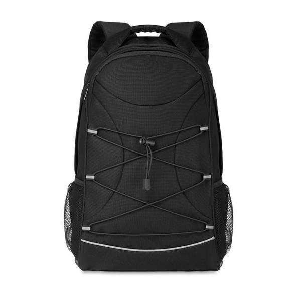 Obrázky: Černý batoh z RPET s reflexním panelem, Obrázek 4
