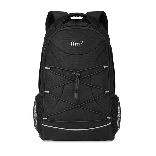 Obrázky: Černý batoh z RPET s reflexním panelem, Obrázek 5
