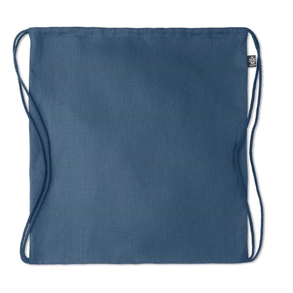 Obrázky: Modrý stahovací batoh z konopí, Obrázek 2