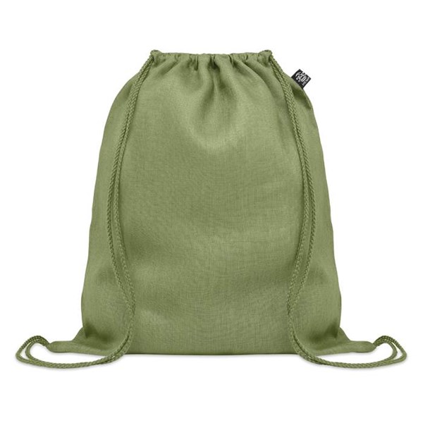 Obrázky: Zelený stahovací batoh z konopí, Obrázek 3