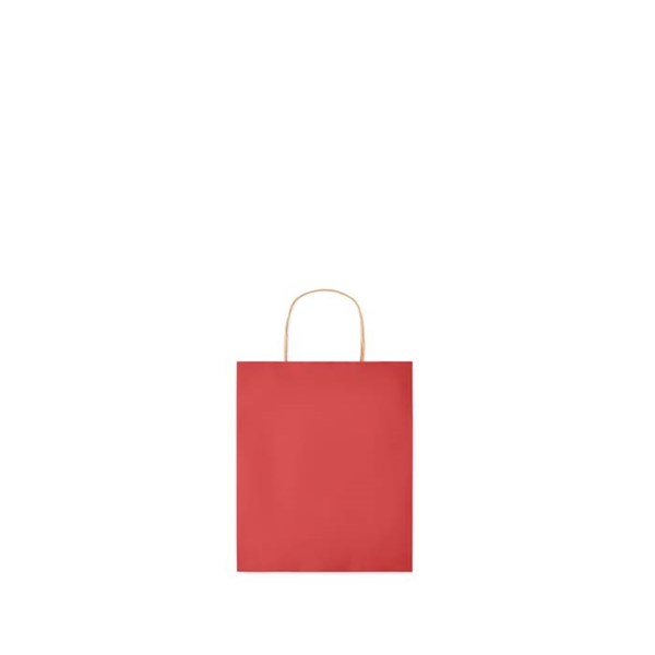 Obrázky: Papírová taška červená 18x8x21cm, kroucená držadla, Obrázek 2