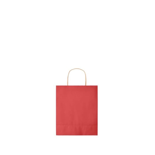 Obrázky: Papírová taška červená 18x8x21cm, kroucená držadla, Obrázek 8